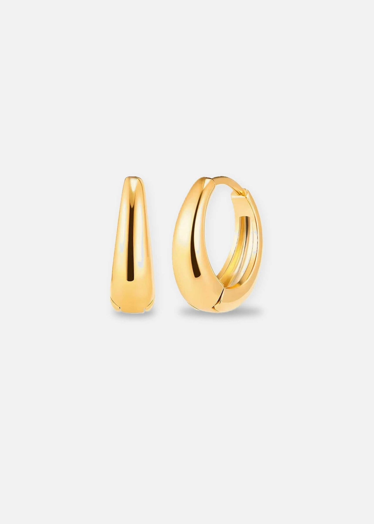 ellenoe Ohrringe Gold HUGGIE HOOPS NINA - OHRRINGE - EDELSTAHL 18K VERGOLDET