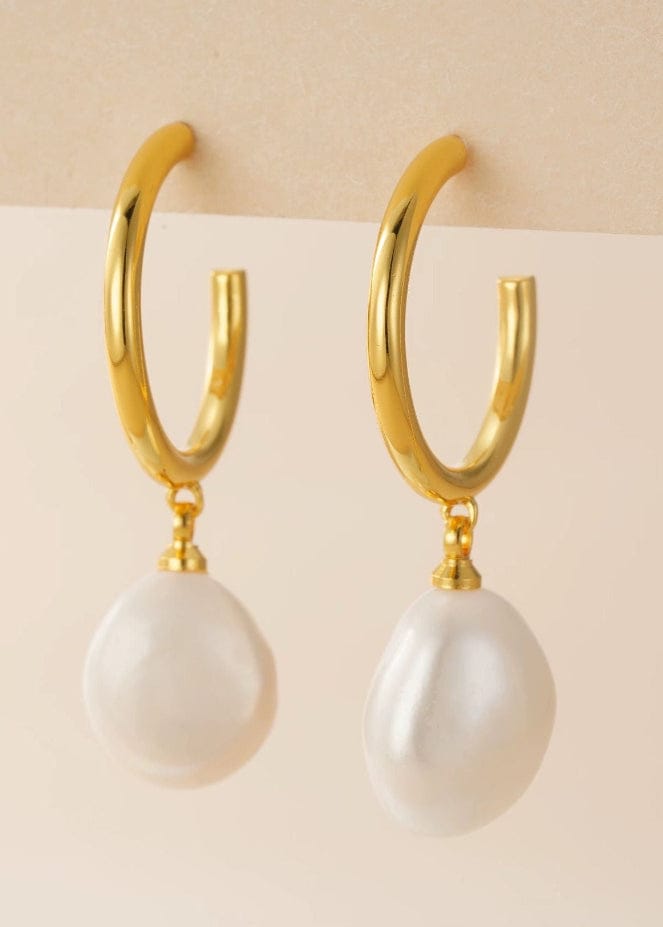 ellenoe Ohrringe Gold PERLENOHRRINGE LENA - OHRRINGE - 18K VERGOLDET