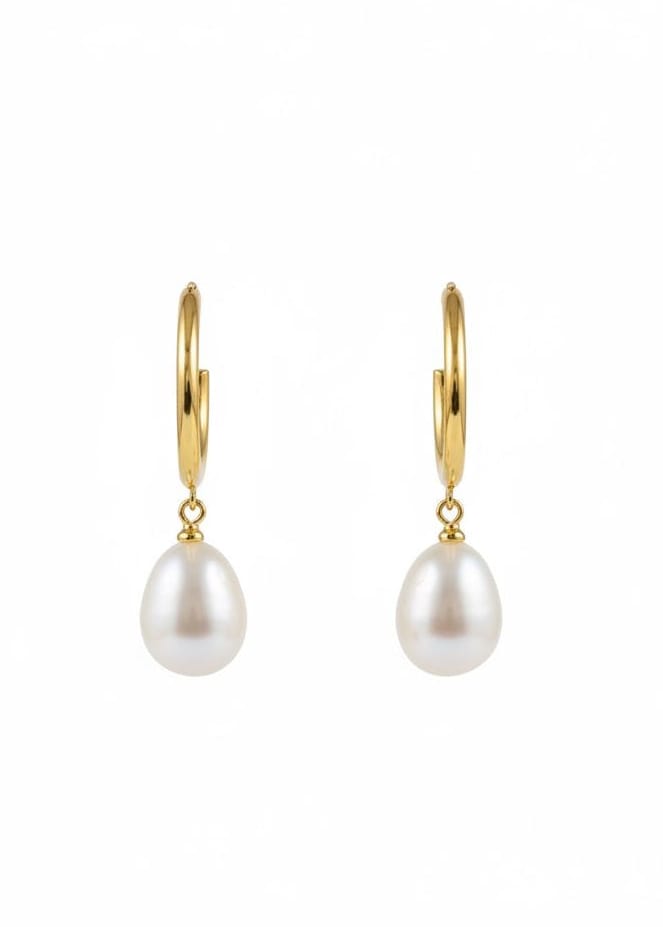 ellenoe Ohrringe Gold PERLENOHRRINGE LENA - OHRRINGE - 18K VERGOLDET