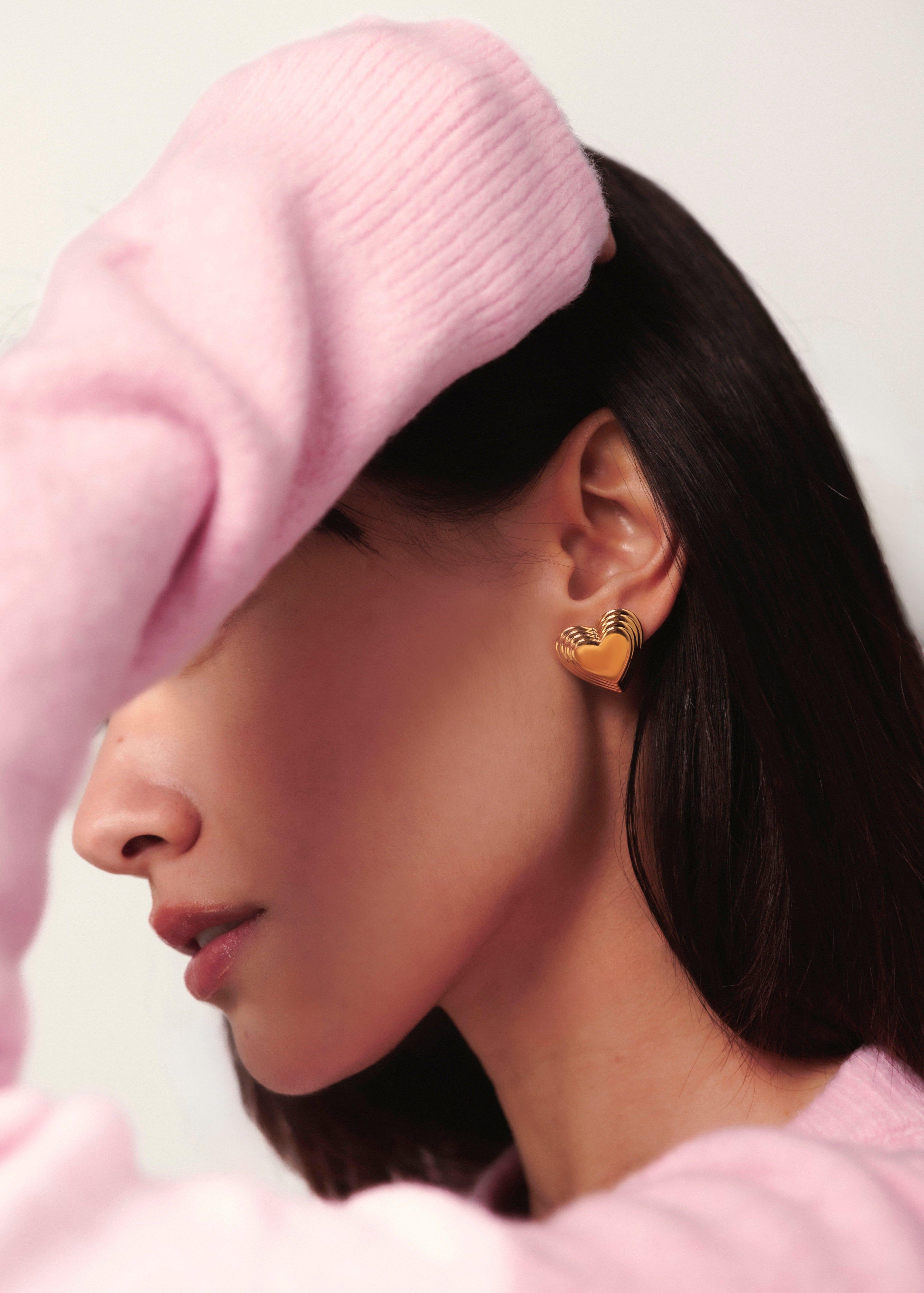 ellenoe Ohrringe Messing / 18k vergoldet / Gold OHRSTECKER VALENTINA - OHRRINGE - 18K VERGOLDET