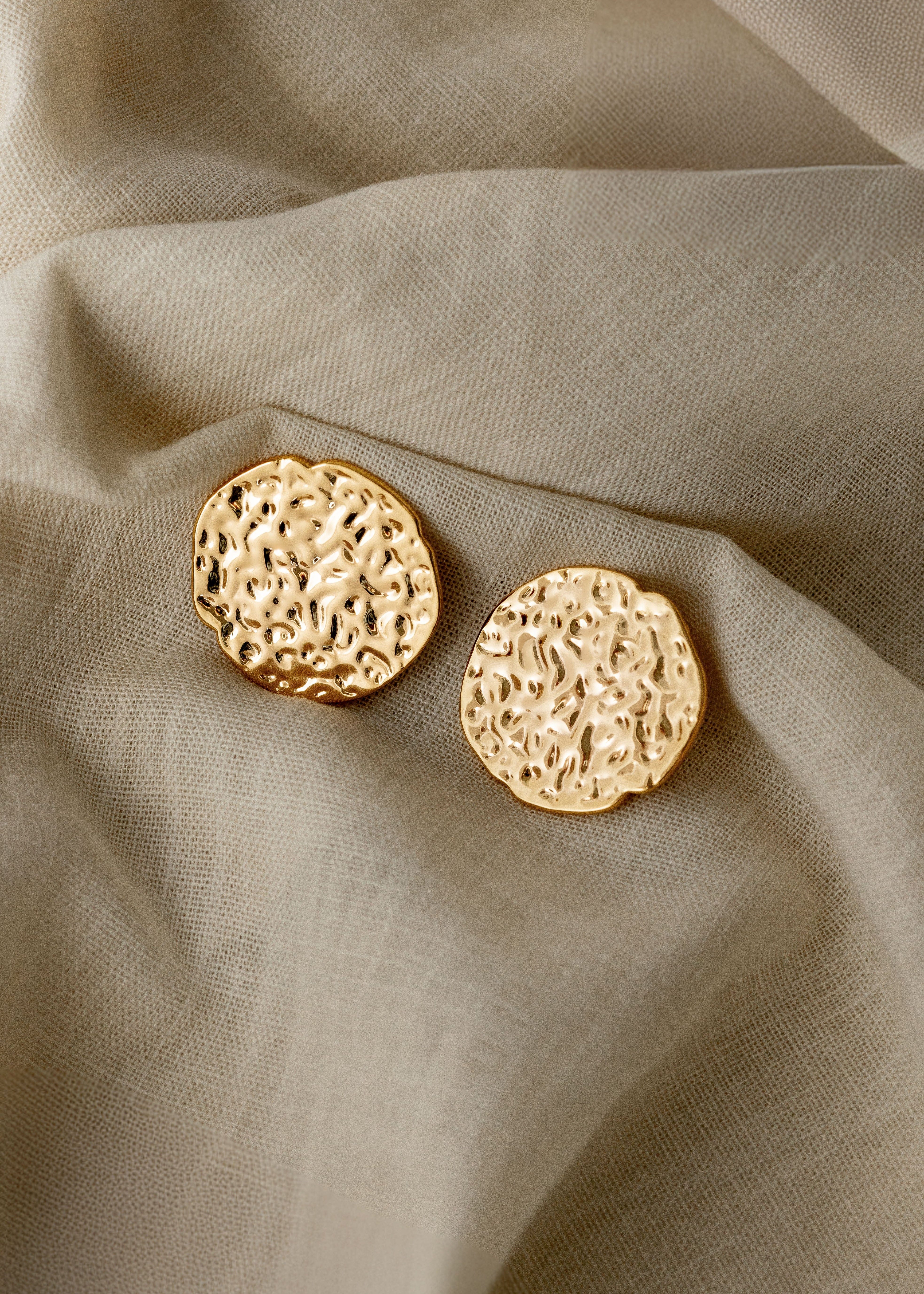 ellenoe Ohrringe Messing / 18k vergoldet / Gold STATEMENT OHRSTECKER LEYA - OHRRINGE - 18K VERGOLDET