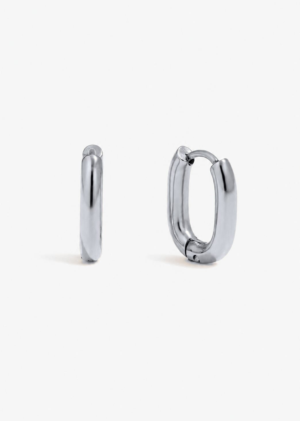 ellenoe Ohrringe Silber OVAL HOOPS SIMONE - OHRRINGE - EDELSTAHL 18K VERGOLDET
