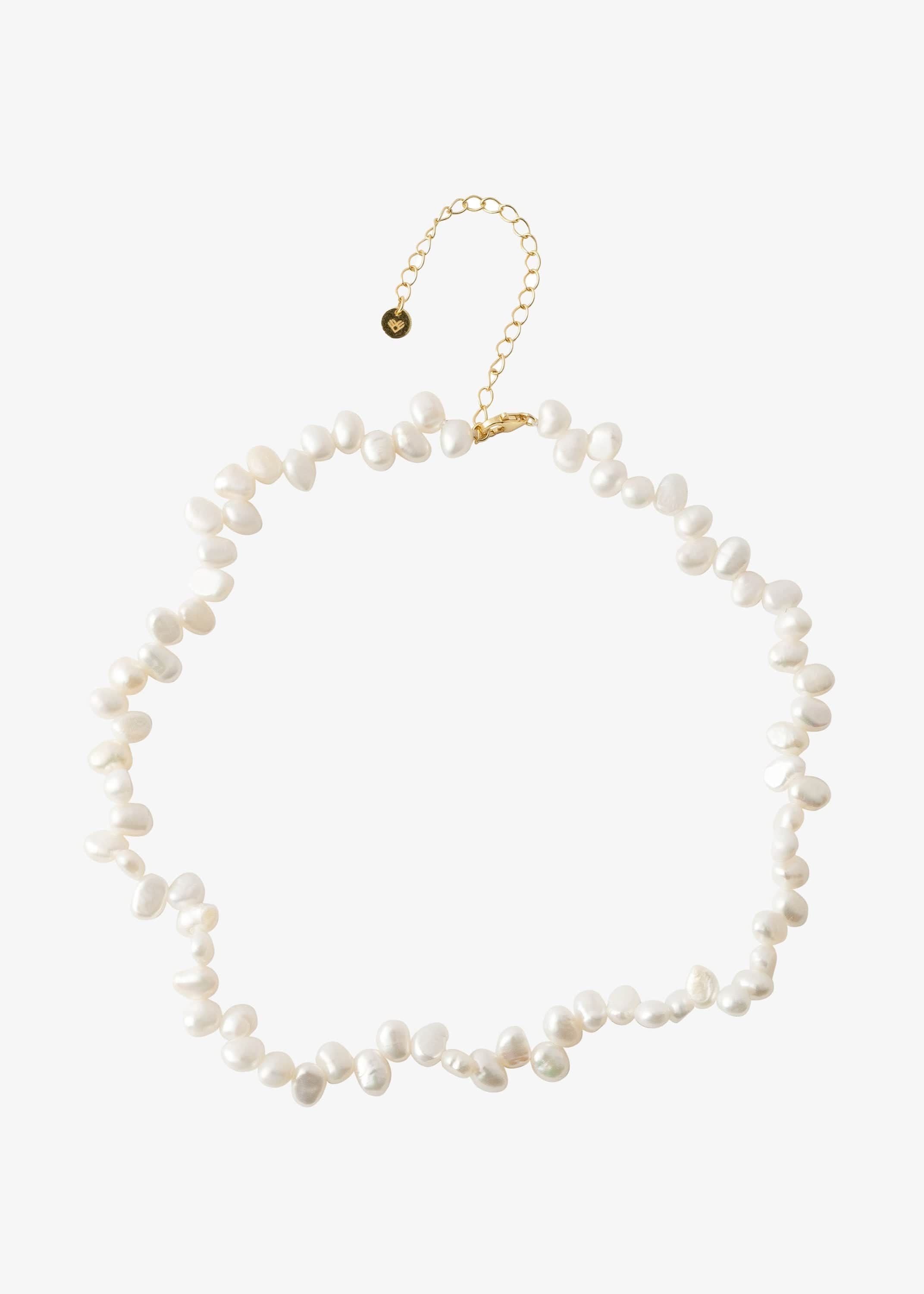 ellenoe Perlenhalskette 925 Sterling Silver / 18k vergoldet / Natürliche Perlen / Gold PERLENHALSKETTE AMELIA - HALSKETTEN - 18K VERGOLDET