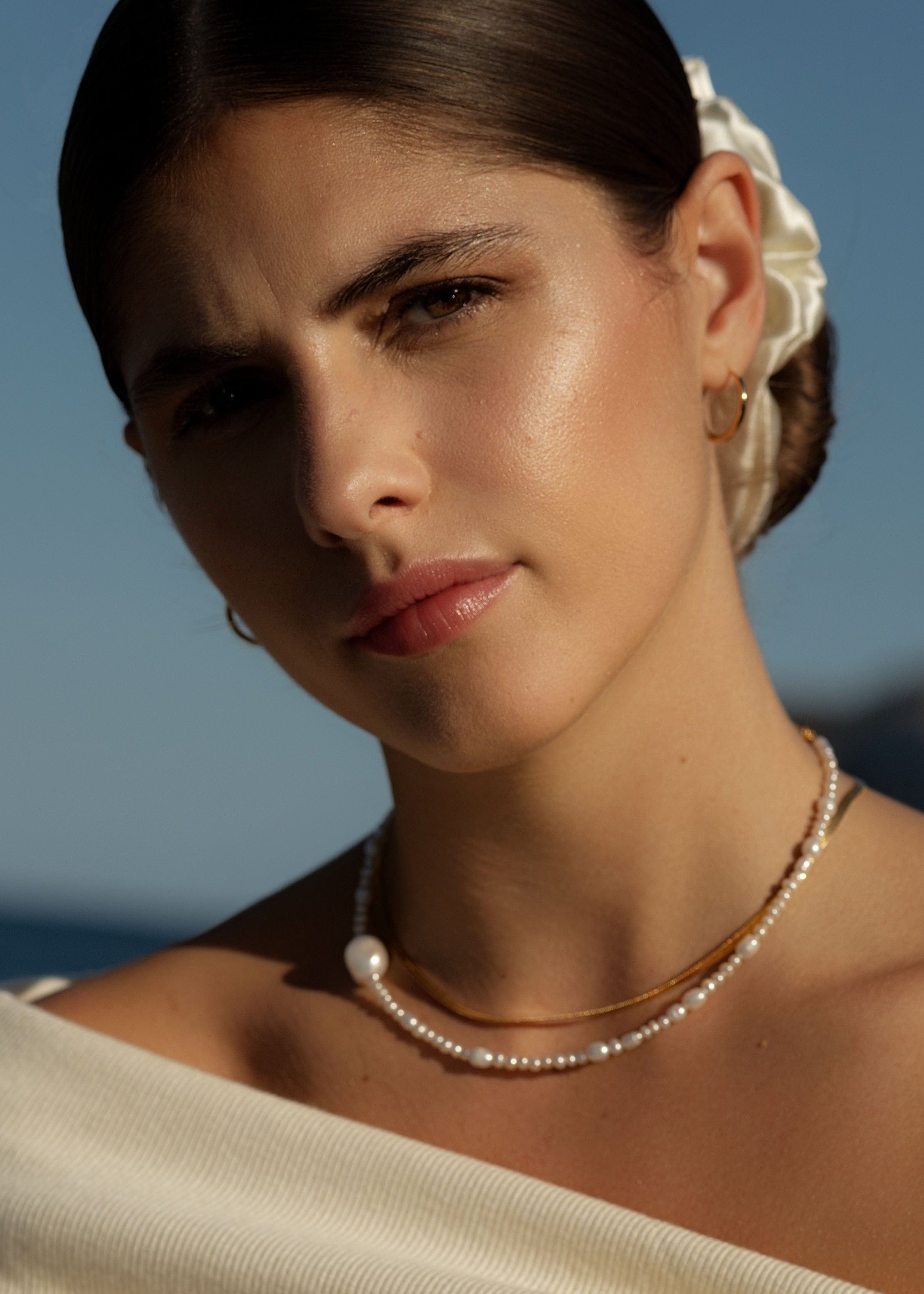 ellenoe Perlenhalskette 925 Sterling Silver / 18K vergoldet / Natürliche Perlen / Gold PERLENHALSKETTE JULIA - HALKETTEN - 18K VERGOLDET