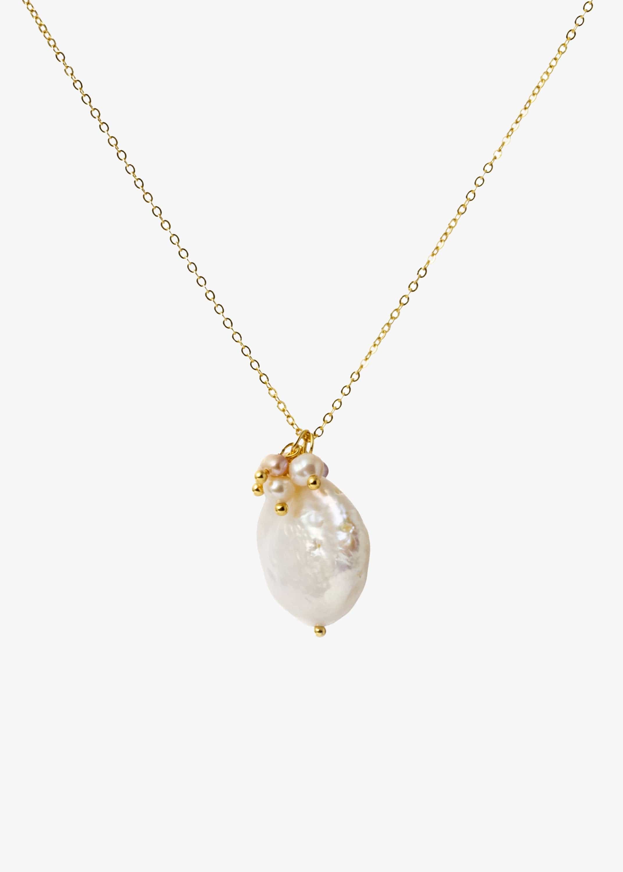 ellenoe Perlenhalskette 925 Sterling Silver / 18K vergoldet / Natürliche Perlen / Gold PERLENHALSKETTE NOEMI - HALSKETTEN - 18K VERGOLDET