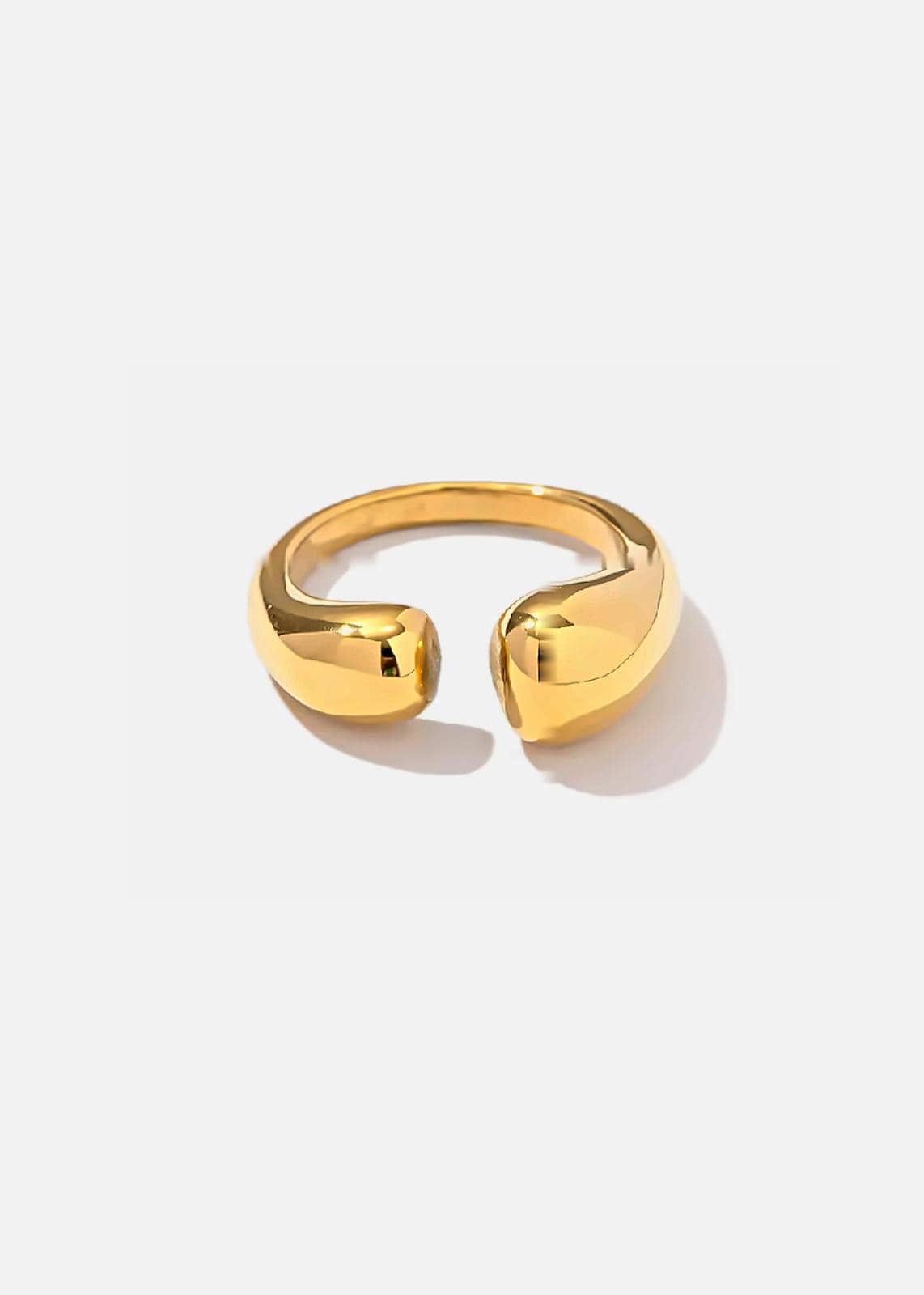 ellenoe Ringe Einheitsgrösse / Gold OPEN RING AGNES - VERSTELLBARE RINGE - EDELSTAHL 18K VERGOLDET
