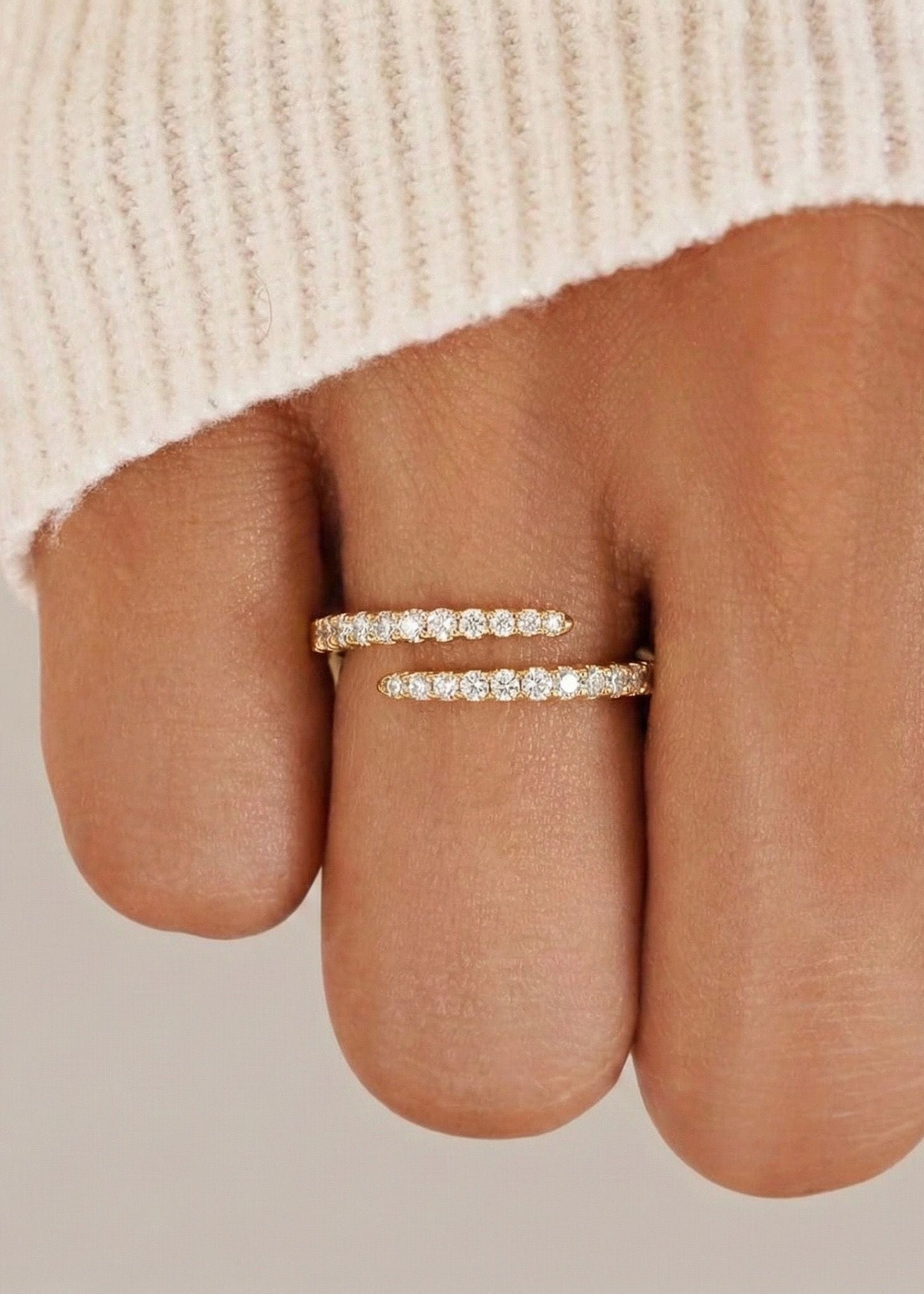 ellenoe Ringe RING CLARISSA - VERSTELLBARE RINGE - 18K VERGOLDET
