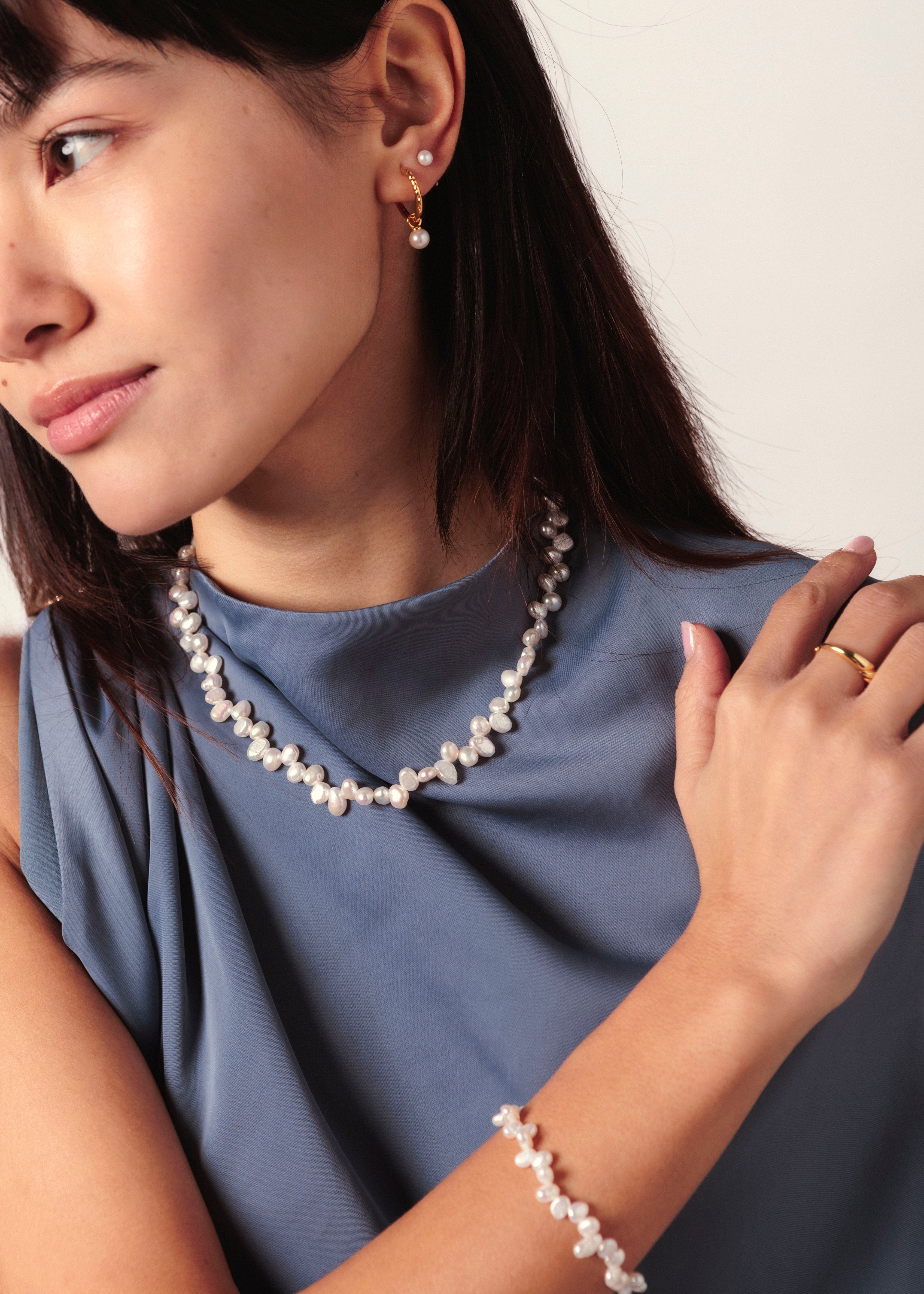 ellenoe SET AMELIA - ARMBAND UND HALSKETTE - 18K VERGOLDET