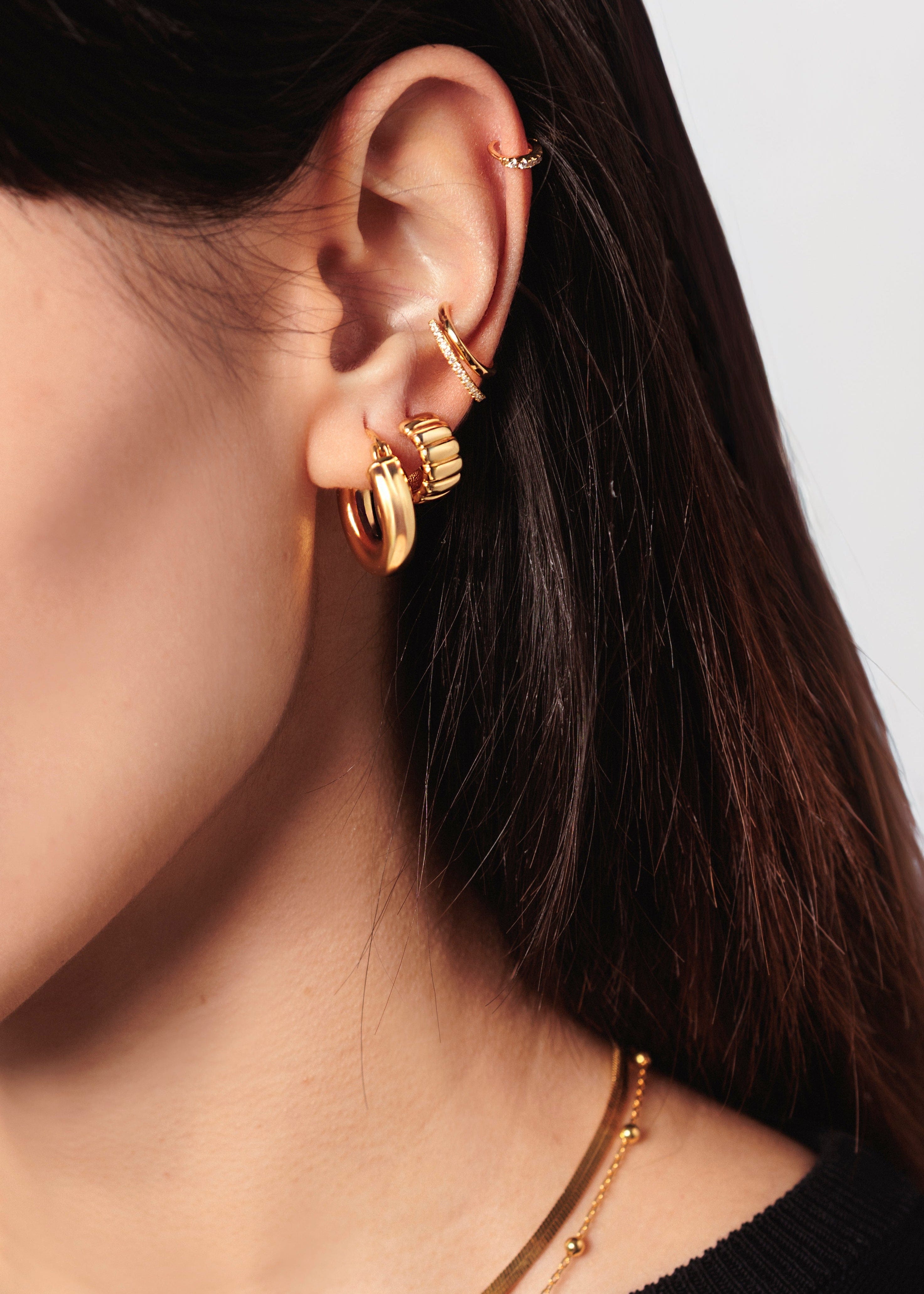 ellenoe Set SET LIVIA - OHRRING UND RING - 18K VERGOLDET