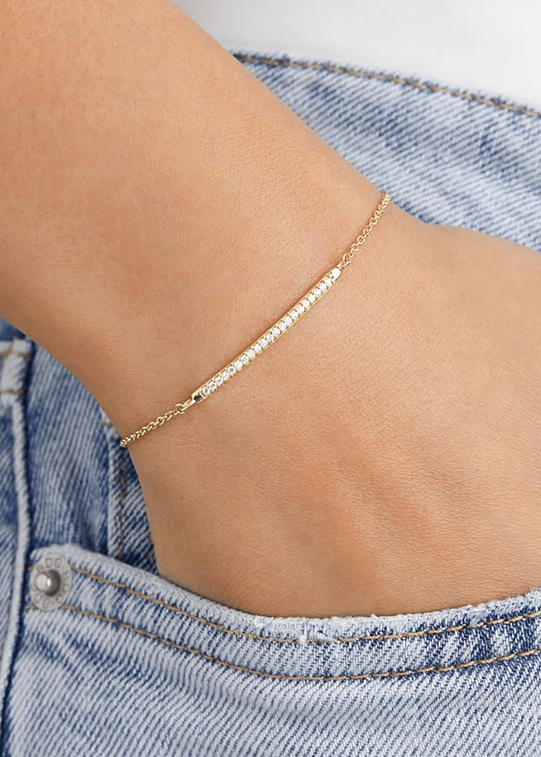 ellenoe Armbänder 925 Sterling Silver / 18K vergoldet / Zirkonien / Gold ARMBAND AVA - ARMBÄNDER - 18K VERGOLDET