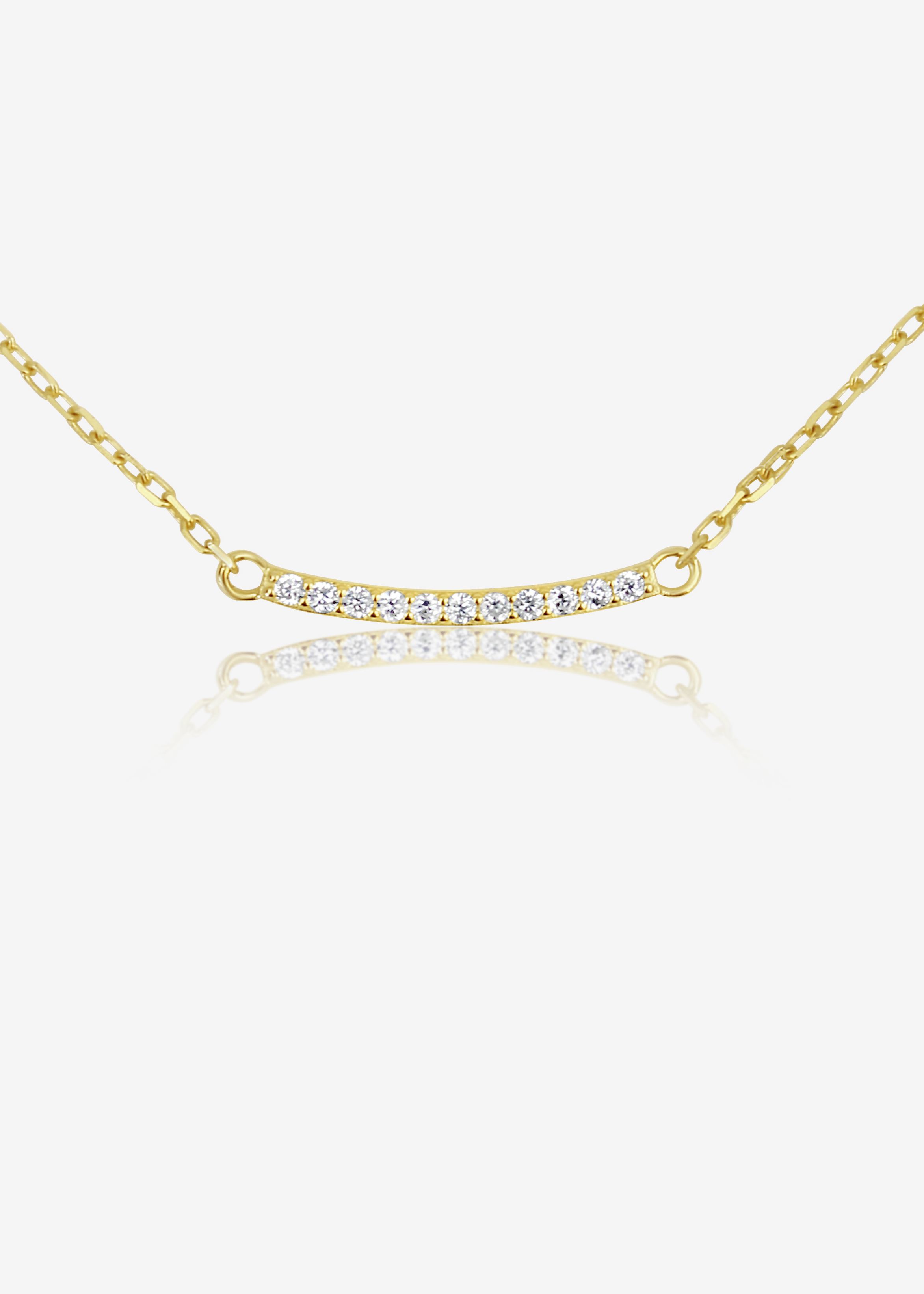 ellenoe Halskette 925 Sterling Silver / 18K vergoldet / Zirkonien / Gold HALSKETTE AVA - HALSKETTEN - 18K VERGOLDET