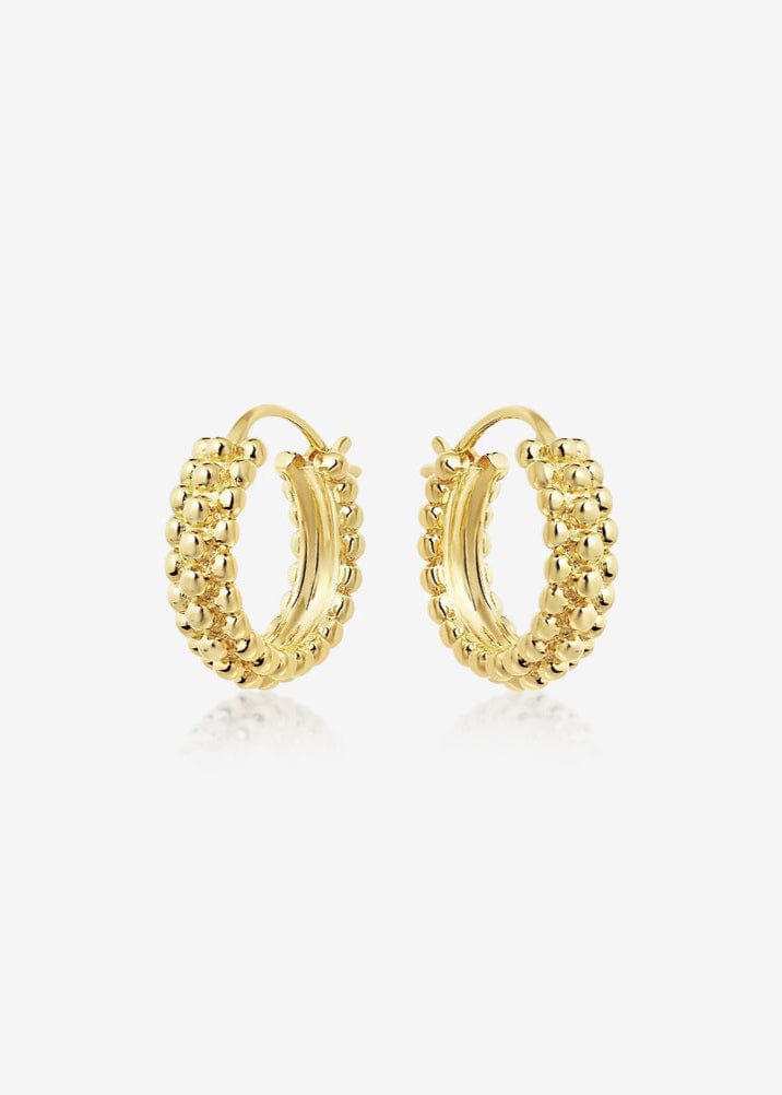 ellenoe Perlenohrringe 925 Sterling Silber / 14K vergoldet / Gold SMALL HOOPS SOPHIA - OHRRINGE - 14K VERGOLDET