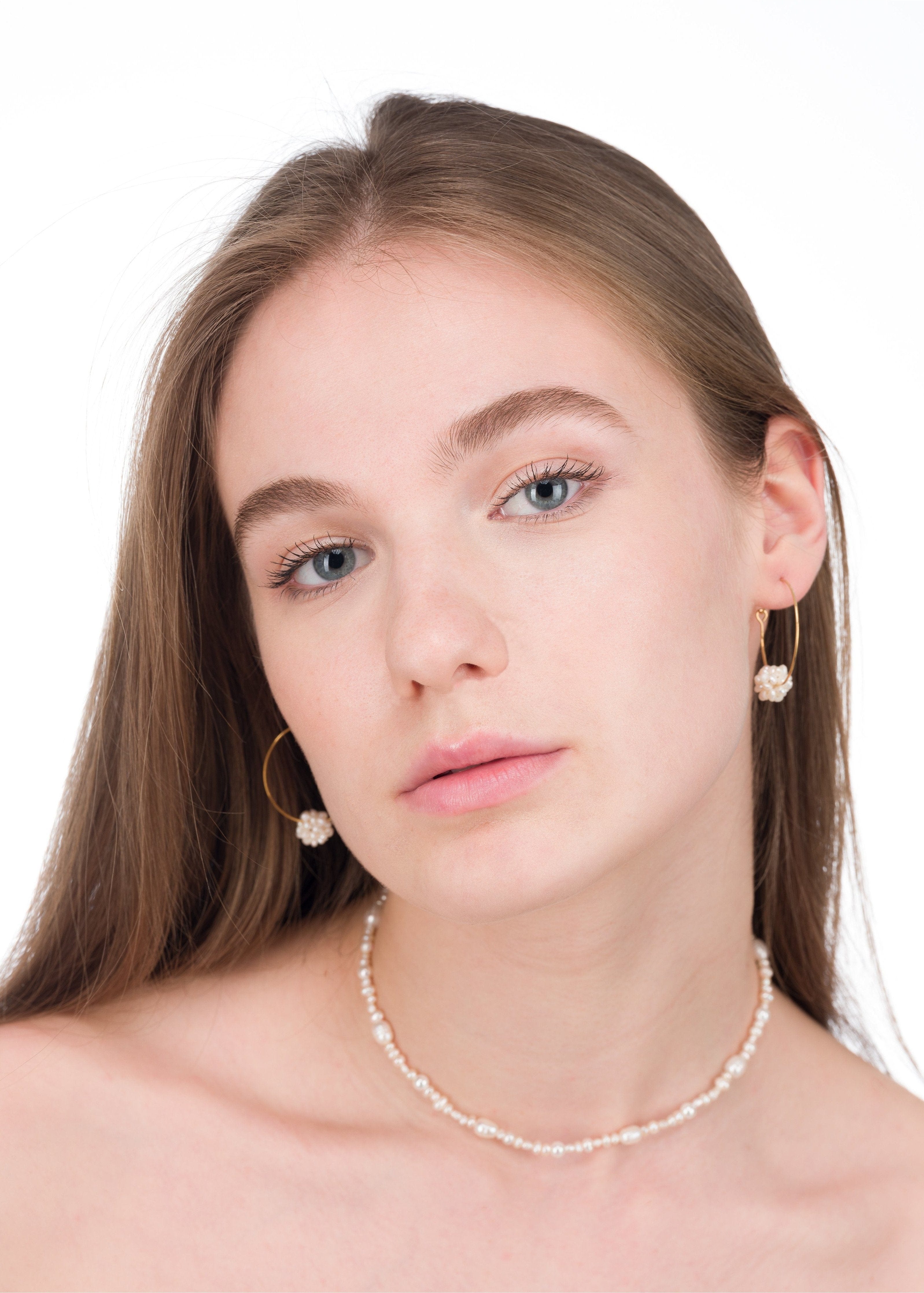 ellenoe Perlenohrringe Messing / 18K vergoldet / Natürliche Perlen / Gold PERLENOHRRINGE MIA - OHRRINGE - 18K VERGOLDET