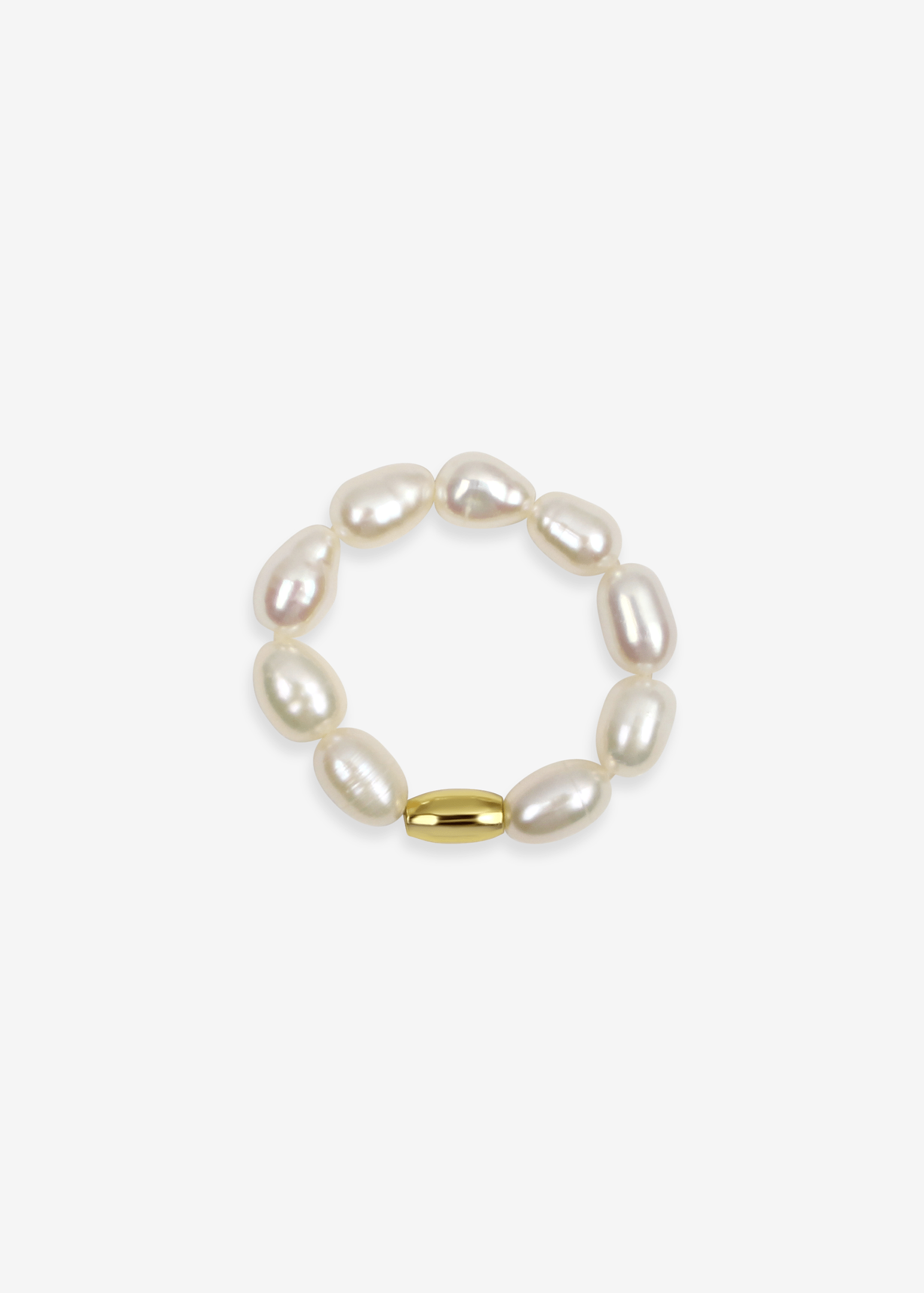 ellenoe Ringe 50-52 / 925 Sterling Silver / 18K vergoldet / Natürliche Perlen / Gold PERLENRING MARINA - RINGE - 18K VERGOLDET