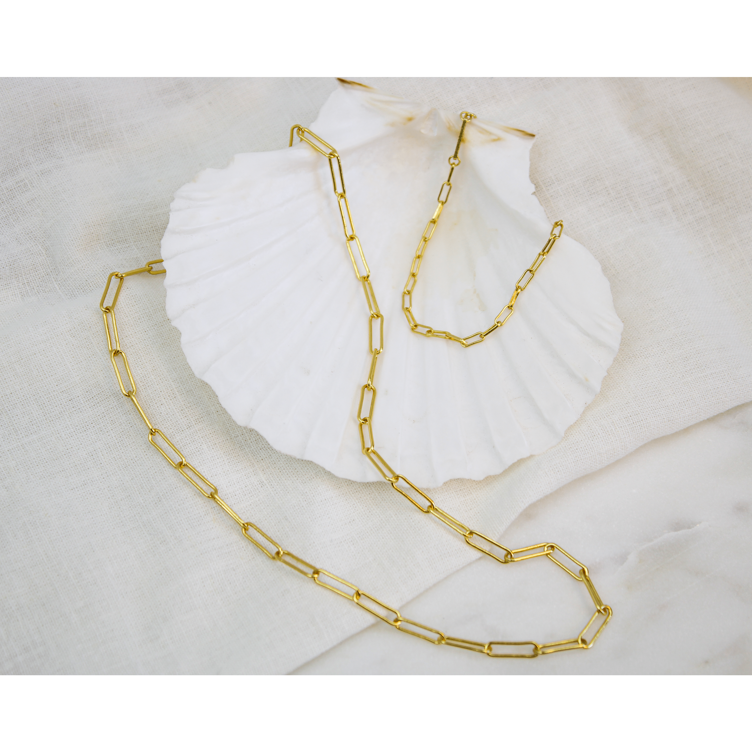 ellenoe set SET LARA - ARMBAND UND HALSKETTE - 18K VERGOLDET